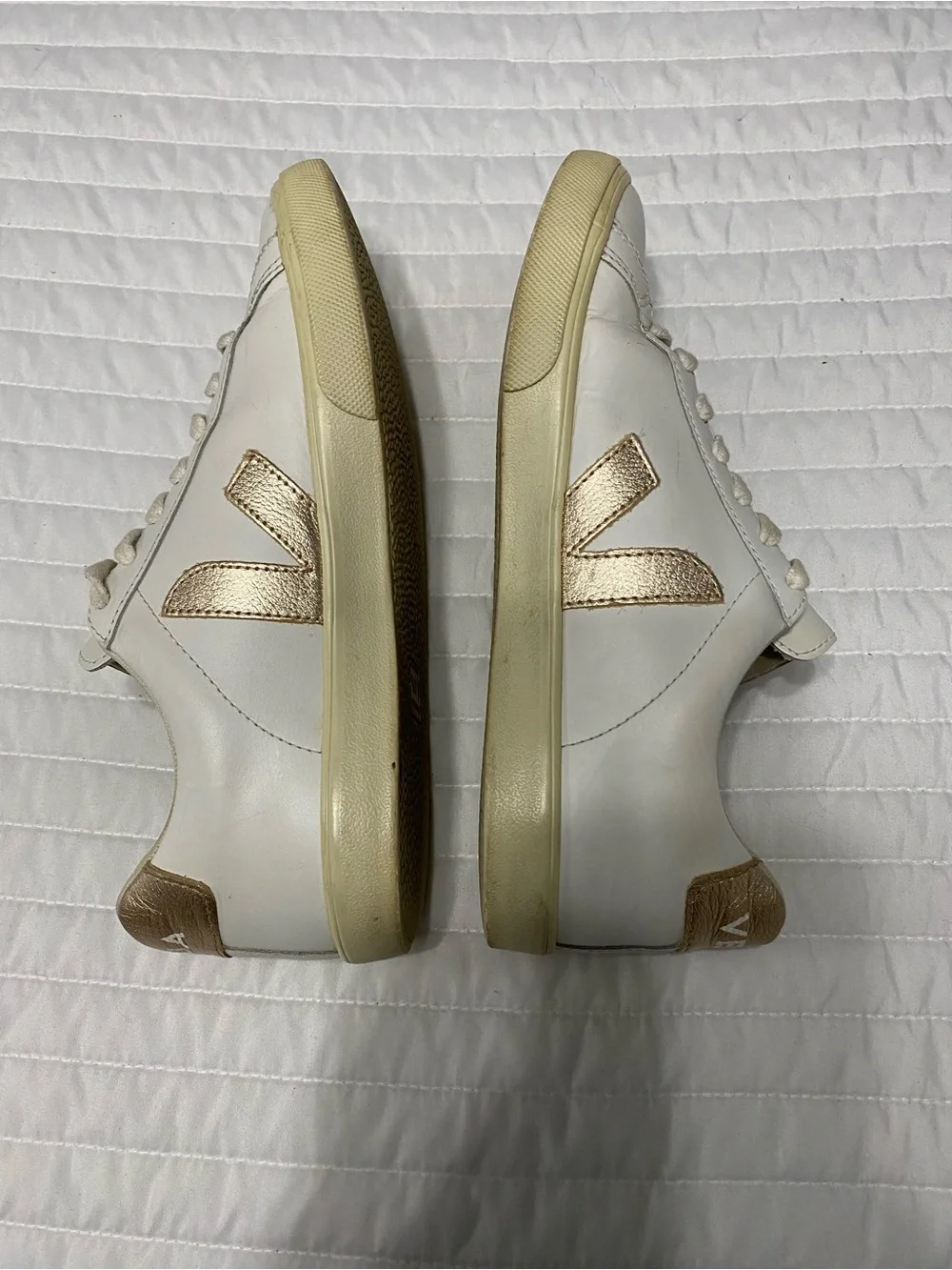 Veja Esplar White Leather Sneakers Women’s Size 8